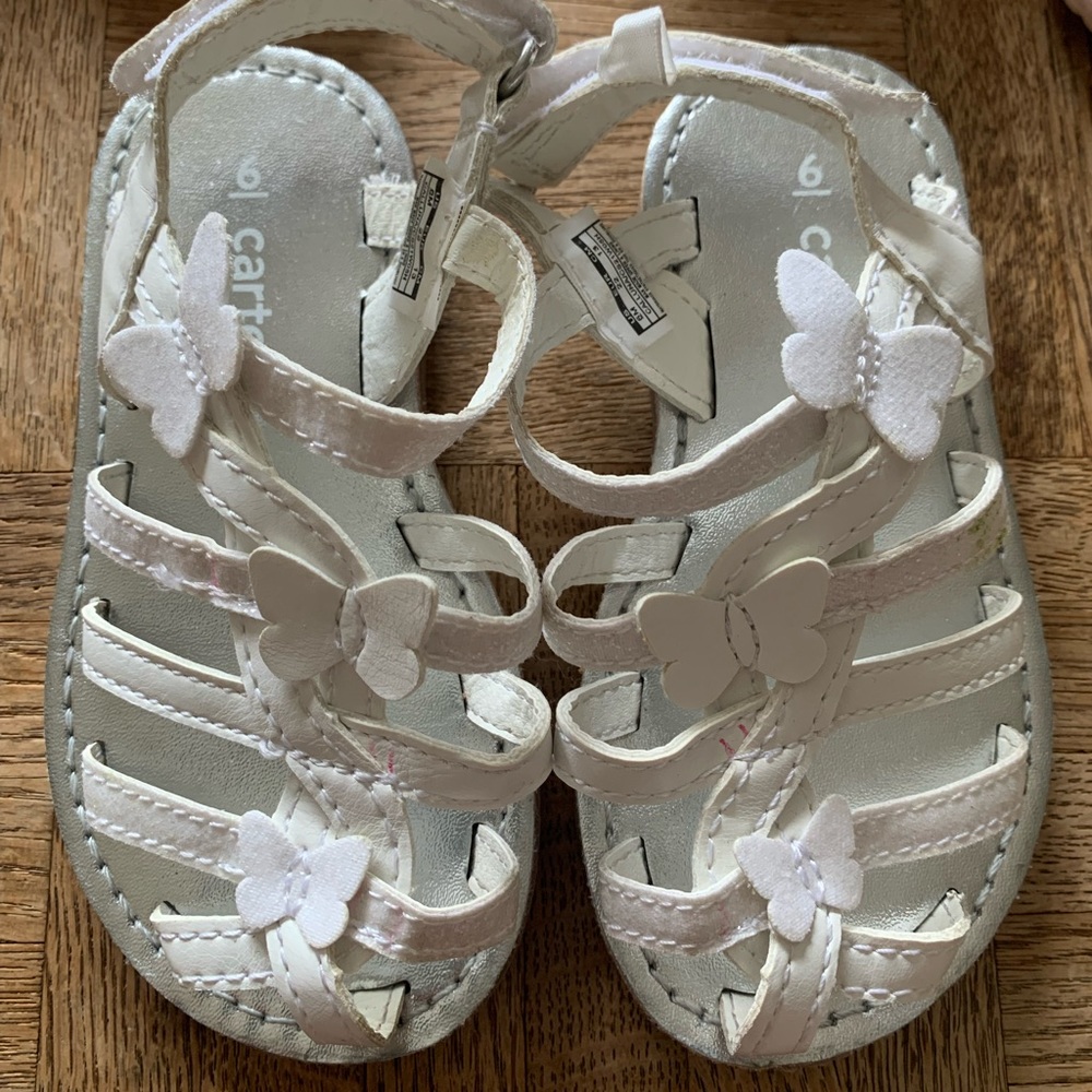 Toddler size 6 butterfly sandals